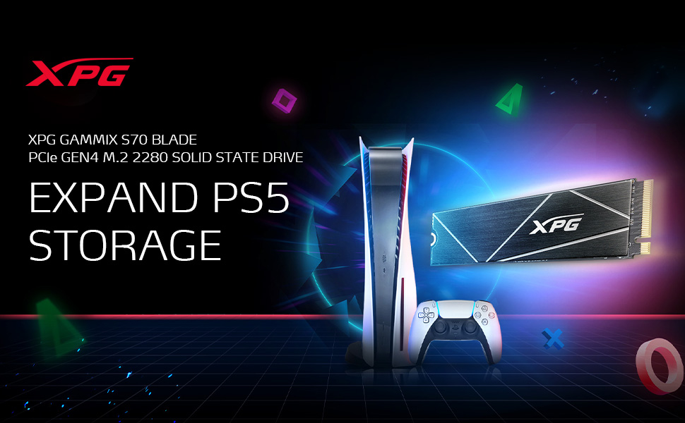 XPG GAMMIX S70 BLADE and PS5 