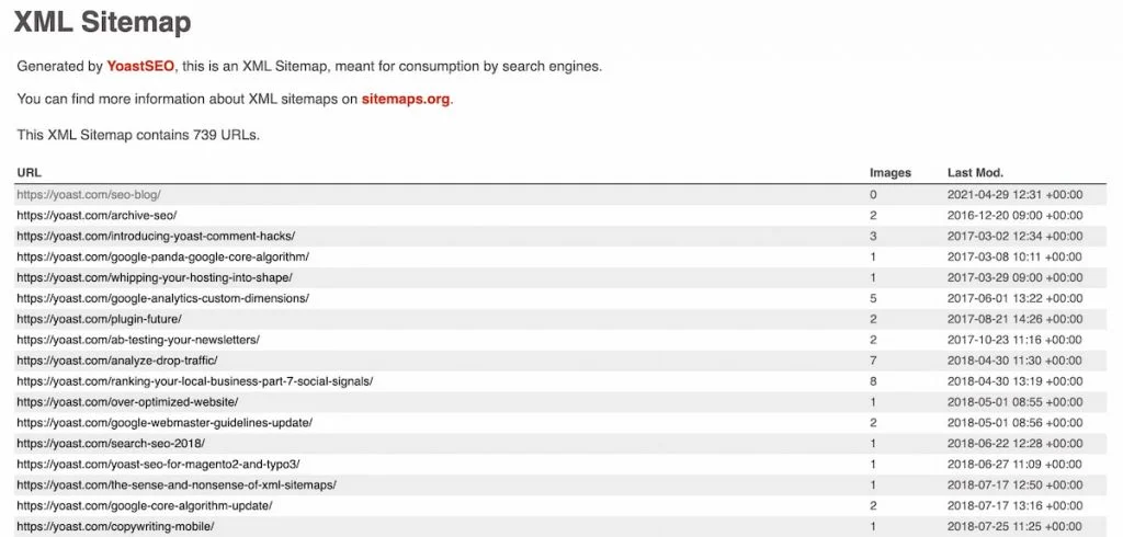 XML Sitemaps