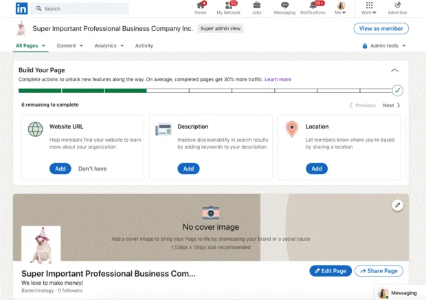 LinkedIn Kompanija 3