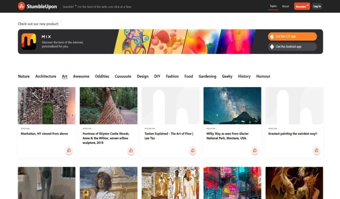 StumbleUpon Naslovna