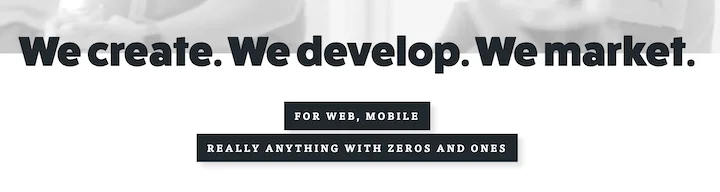 We create we develop