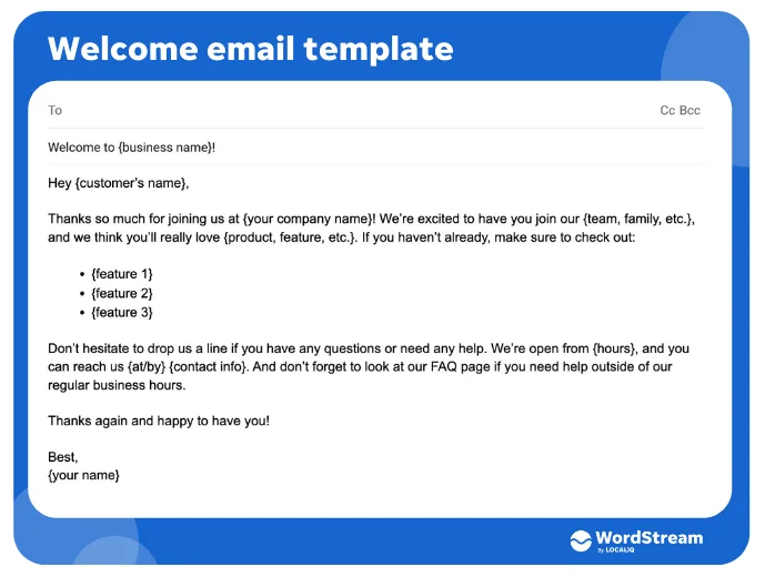 Email template