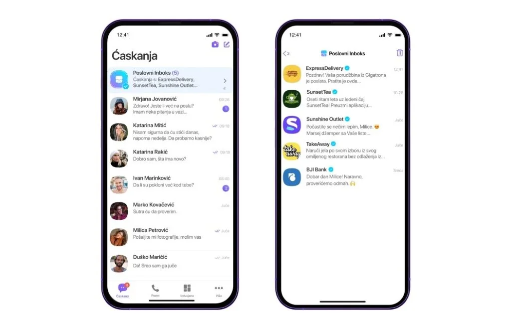 Prilagodljiv Poslovni inboks na Viberu