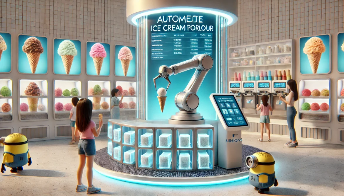 ice cream parlour powered by robotics and AI