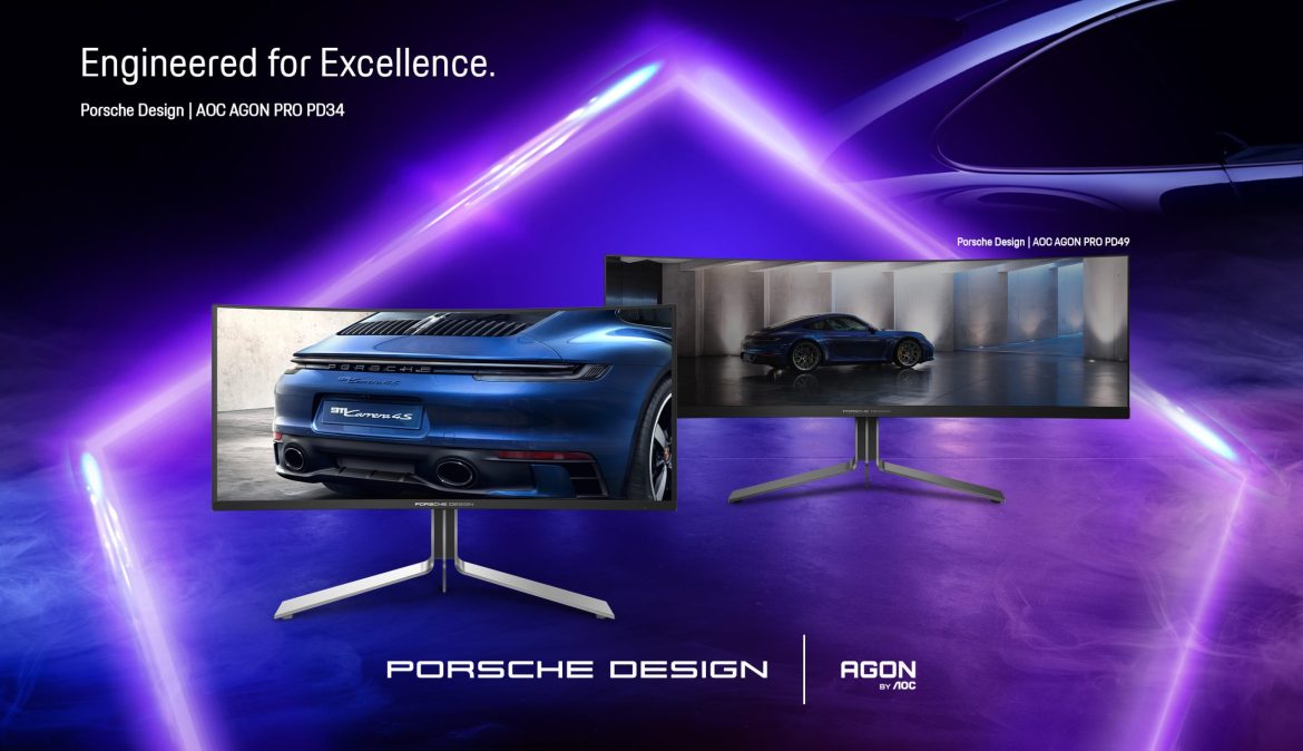 AOC predstavlja ultrawide AGON PRO PD34 QD-OLED gaming monitor inspirisan automobilom Porsche 911