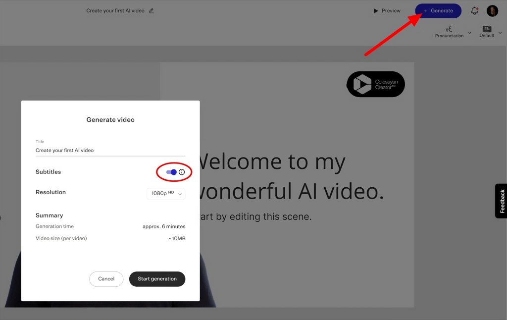 Colossyan Creator Najbolјi AI video generator 8