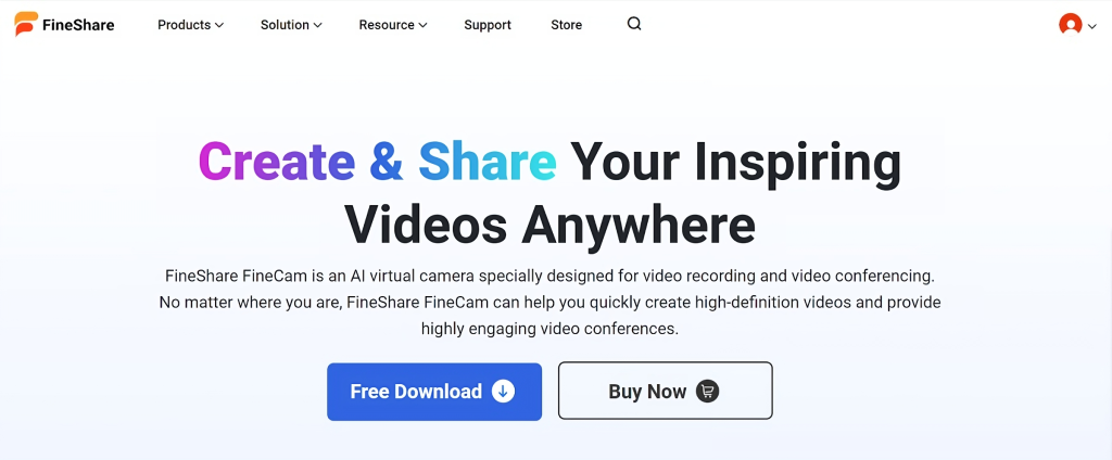 FineShare Najbolјa AI virtuelna kamera 2