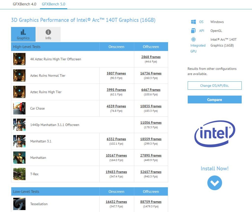 Intel Arc 140T iGPU testiran i pokazuje bolje performanse od Arc 140V 1