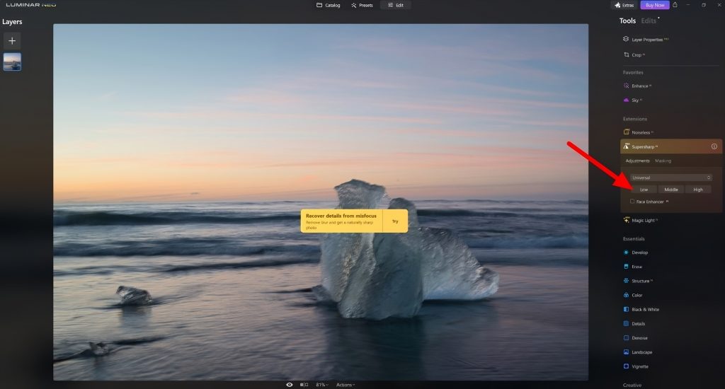 Skylum Luminar Neo Najlakši AI alat za edit-ovanje fotografija 13