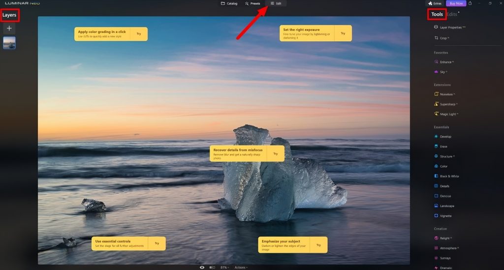 Skylum Luminar Neo Najlakši AI alat za edit-ovanje fotografija 5