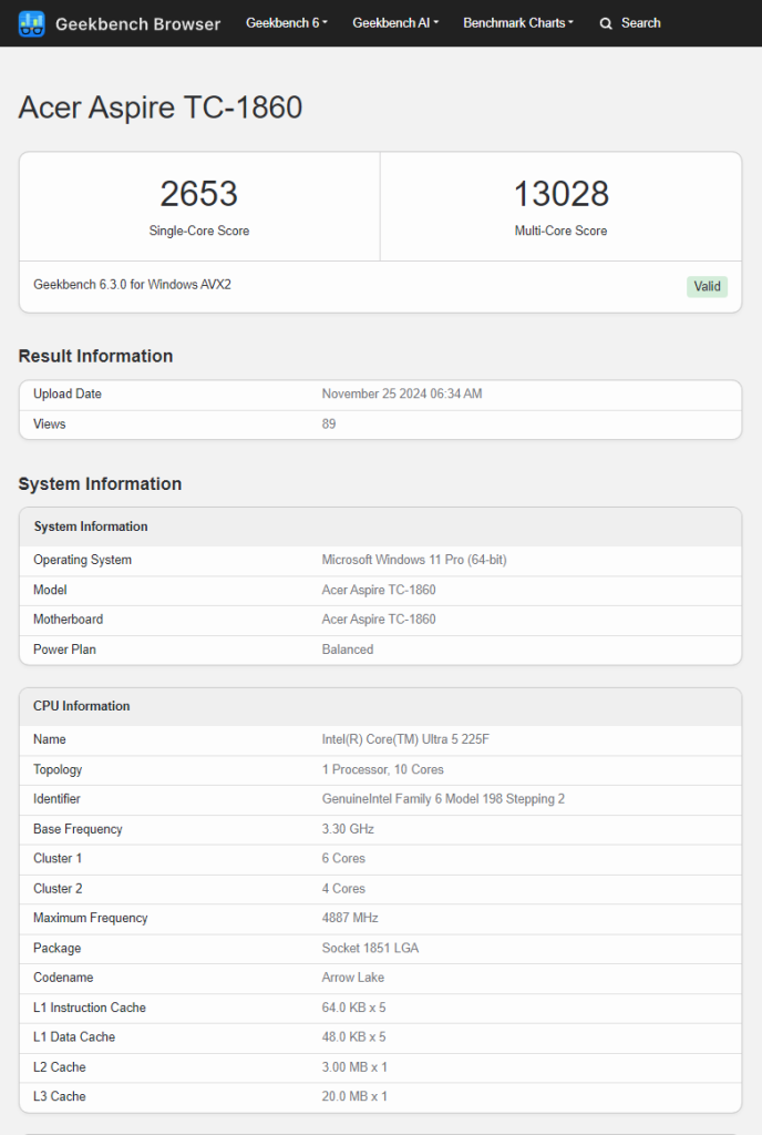 Intel Core Ultra 5 225F testiran Procesor sa 10 jezgara koji parira modelu Ultra 5 235 sa 14 jezgara 1