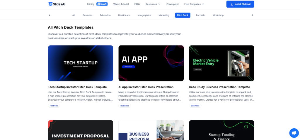 10 najbolјih AI Pitch Deck generatora 9