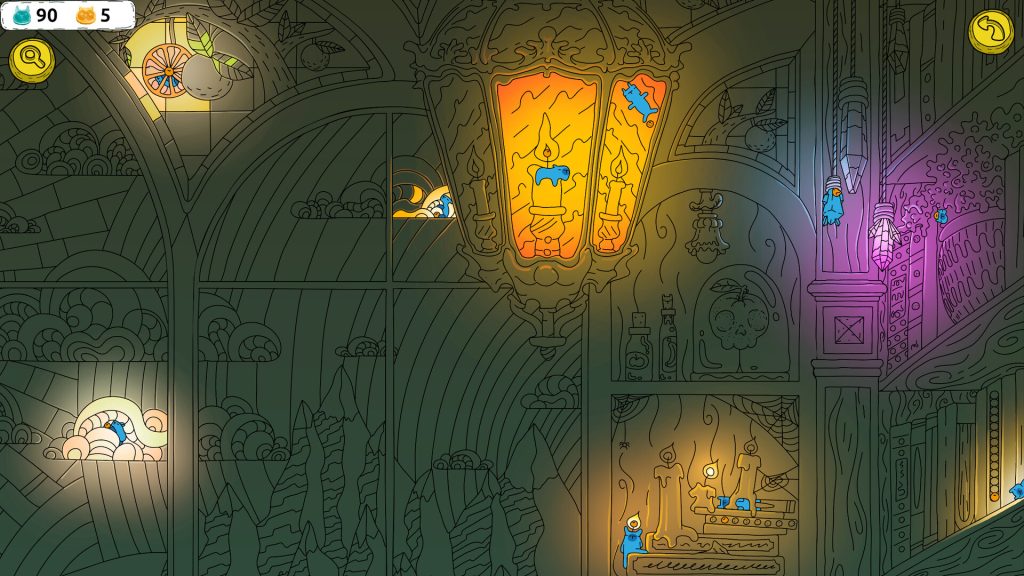 Hidden Capybaras with Orange in the Whimsical Library 1