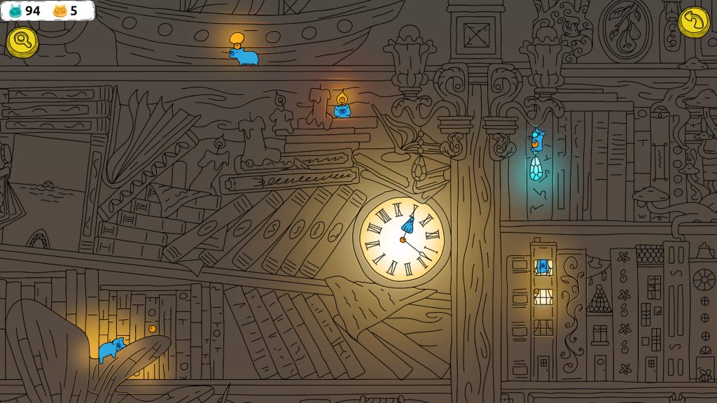 Hidden Capybaras with Orange in the Whimsical Library 3