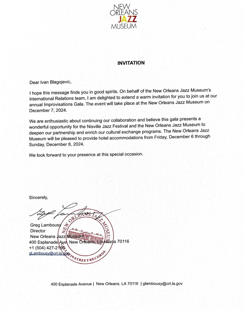 New Orleans jazz museum - POZIVNICA copy