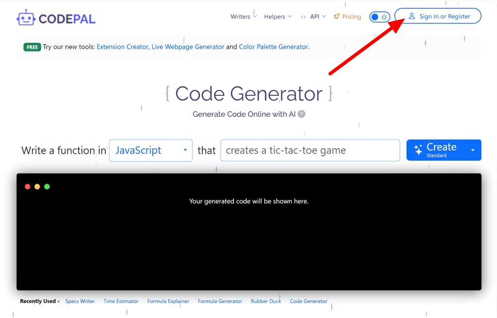 CodePal Mogu li trenutno da generišem kod pomoću veštačke inteligencije 2