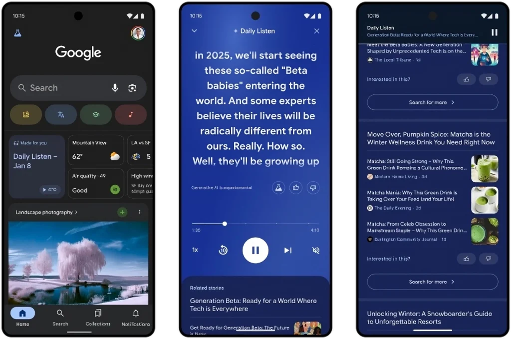 Google-ova Daily Listen AI funkcija generiše podcast na osnovu vašeg Discover feed-a 1