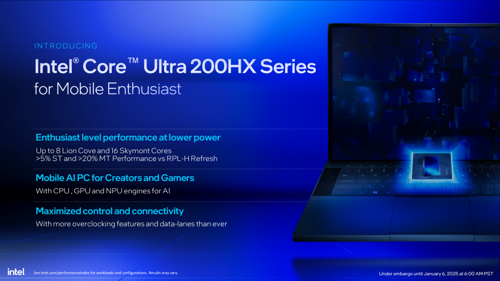 Intel Core Ultra 200HX i Core Ultra 200H „Arrow Lake” procesori predstavljeni za vrhunske gejming i premium laptopove 1