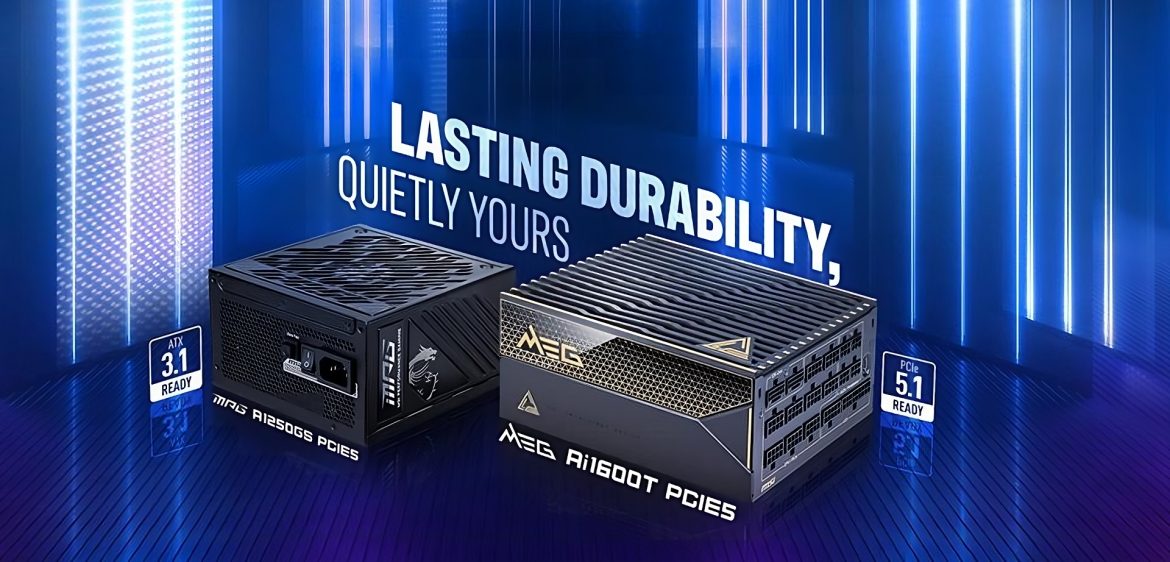 MSI predstavlja next-gen ready MEG Ai1600T PCIE5 i MPG A1250GS PCIE5 napajanja