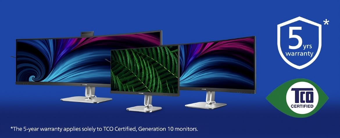 Philips monitori sada dostupni s TCO sertifikatom 10. generacije i garancijom od 5 godina
