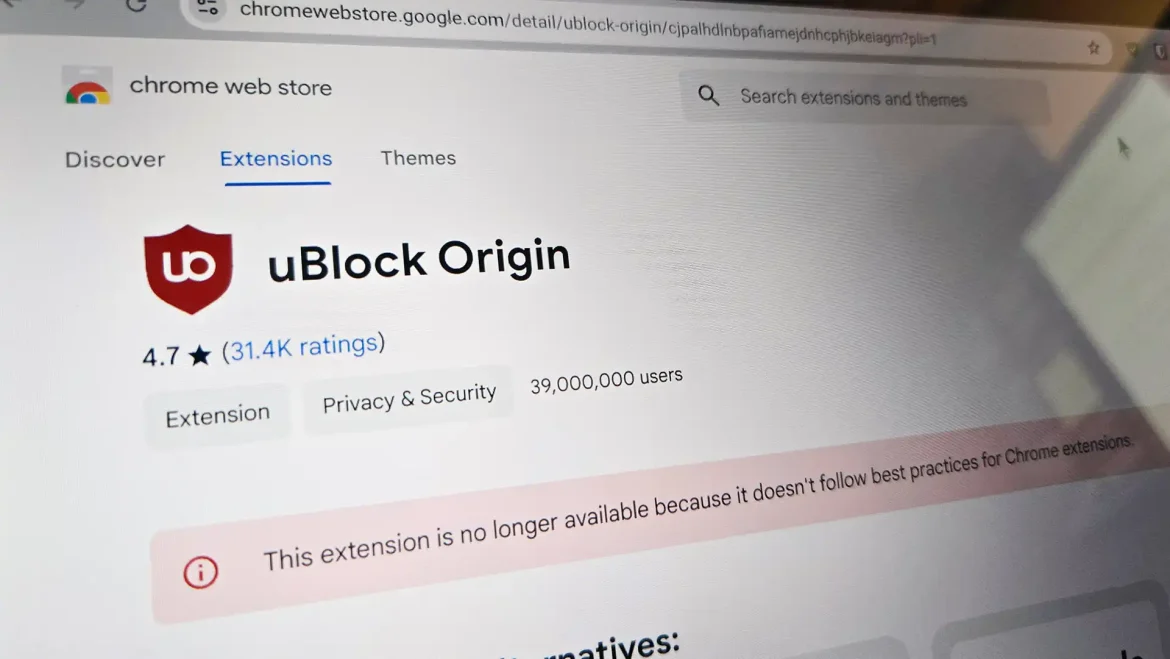 uBlock Origin je zvanično ugašen za Chrome, ali blokatori reklama ostaju