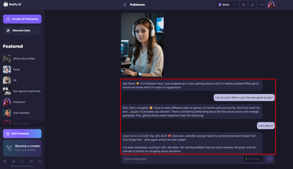 Botify AI Koliko je realan razgovor sa AI likovima 3