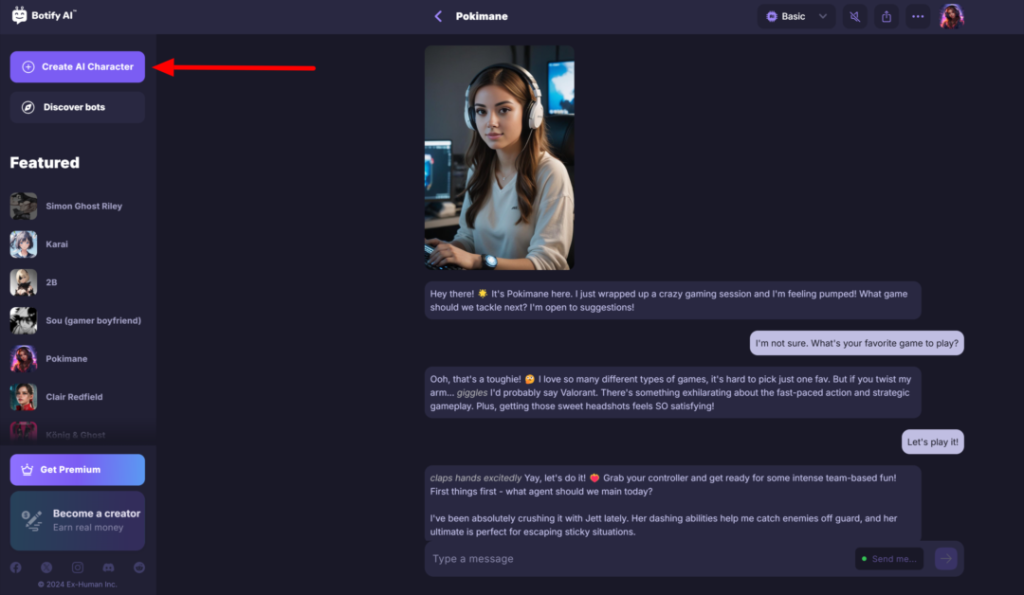 Botify AI Koliko je realan razgovor sa AI likovima 4