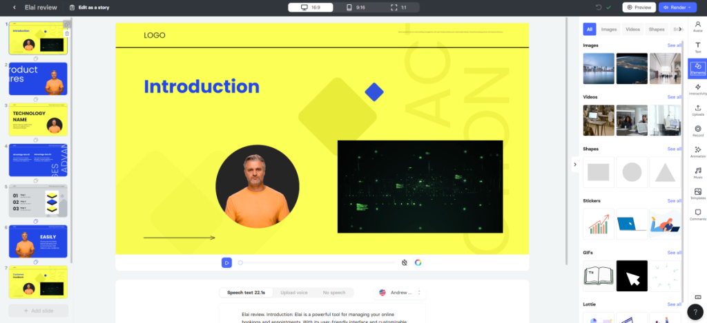 Elai AI video generator savršen za korporacije 14