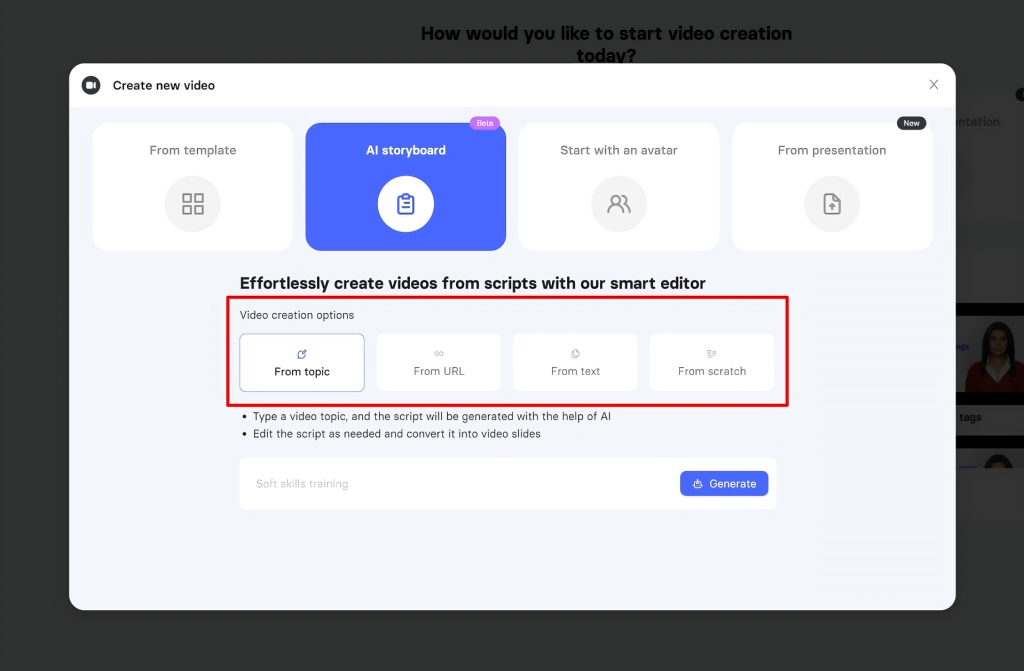 Elai AI video generator savršen za korporacije 4