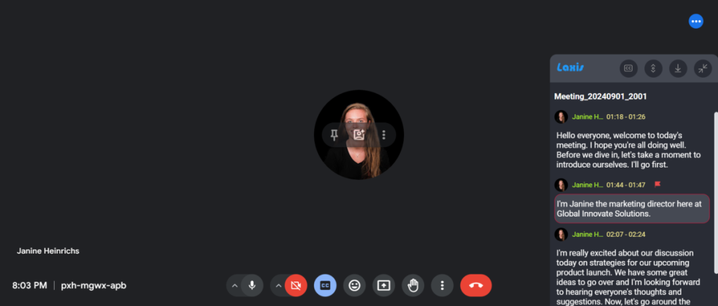 Laxis No.1 AI pomoćnik za produktivnost tokom sastanaka 12