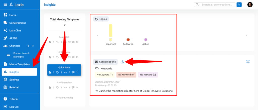 Laxis No.1 AI pomoćnik za produktivnost tokom sastanaka 30