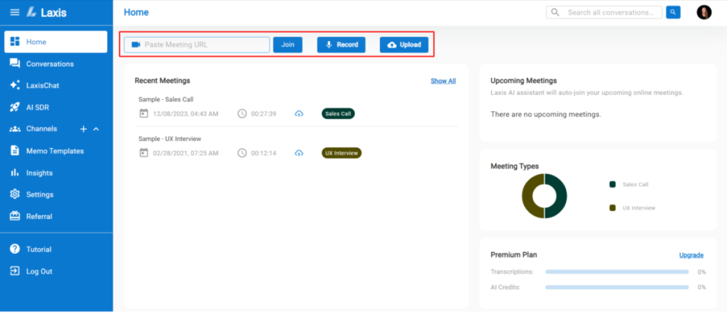 Laxis No.1 AI pomoćnik za produktivnost tokom sastanaka 5
