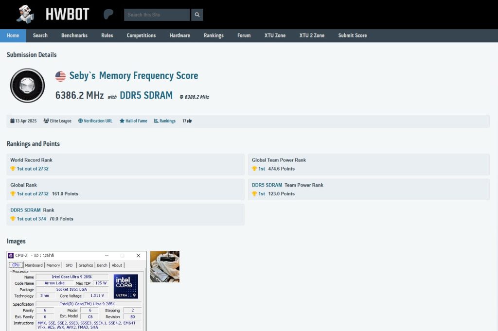Novi svetski rekord u overklokovanju DDR5 memorije G.Skill Trident Z5 overklokovana na 12772 MT s na ROG Maximus Z890 Apex 1
