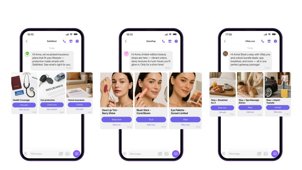 Viber Message Example Examples of Viber Carousel Messages - ITNetwork