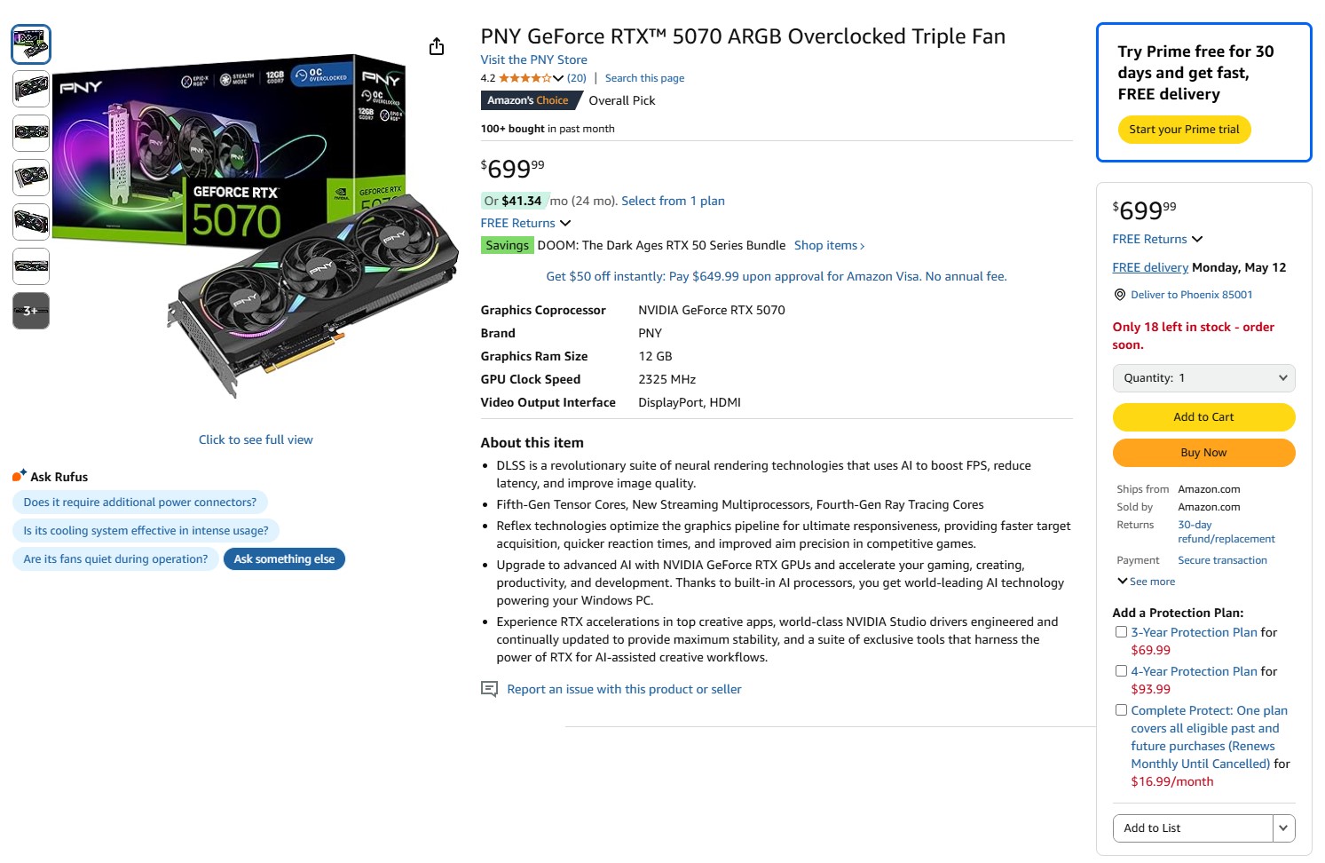 PNY RTX 5070