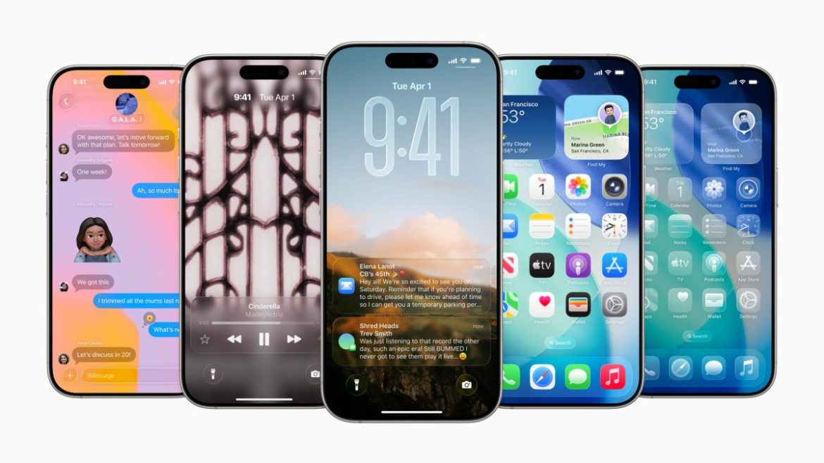 Apple tečno staklo dizajn
