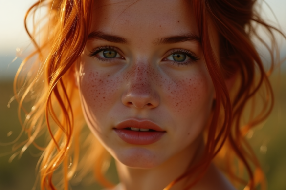 crvenokosa sa senzualnim osmehom